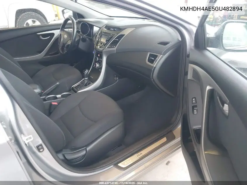 KMHDH4AE5GU482894 2016 Hyundai Elantra Value Edition