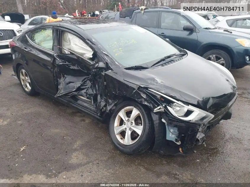 5NPDH4AE4GH784711 2016 Hyundai Elantra Value Edition