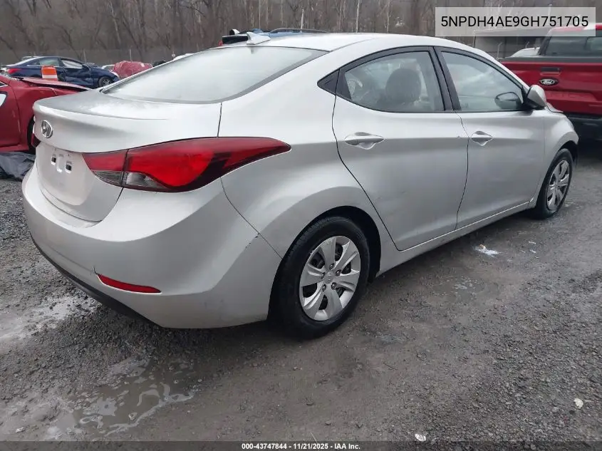 5NPDH4AE9GH751705 2016 Hyundai Elantra Se