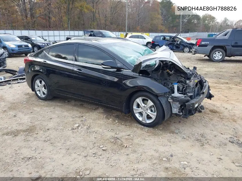 5NPDH4AE8GH788826 2016 Hyundai Elantra Value Edition