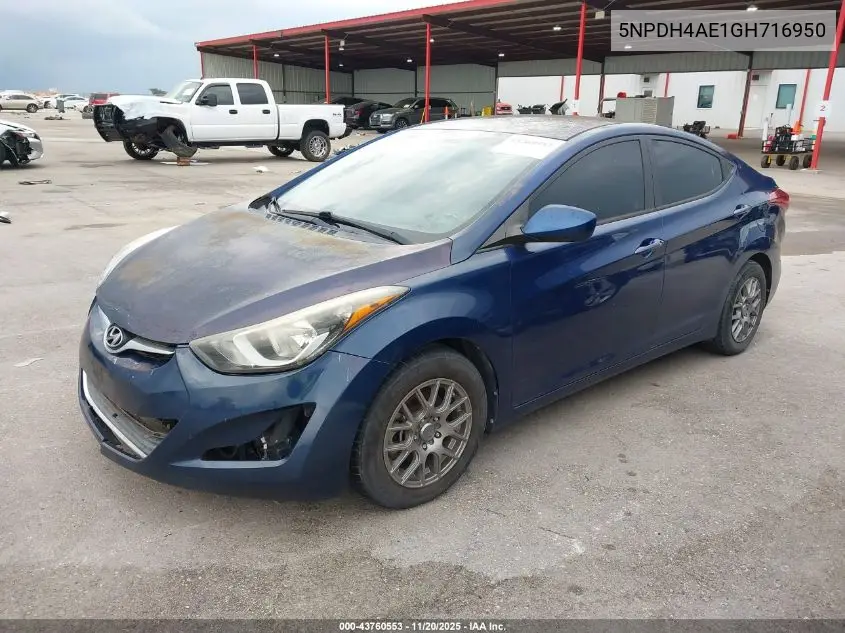 5NPDH4AE1GH716950 2016 Hyundai Elantra Se