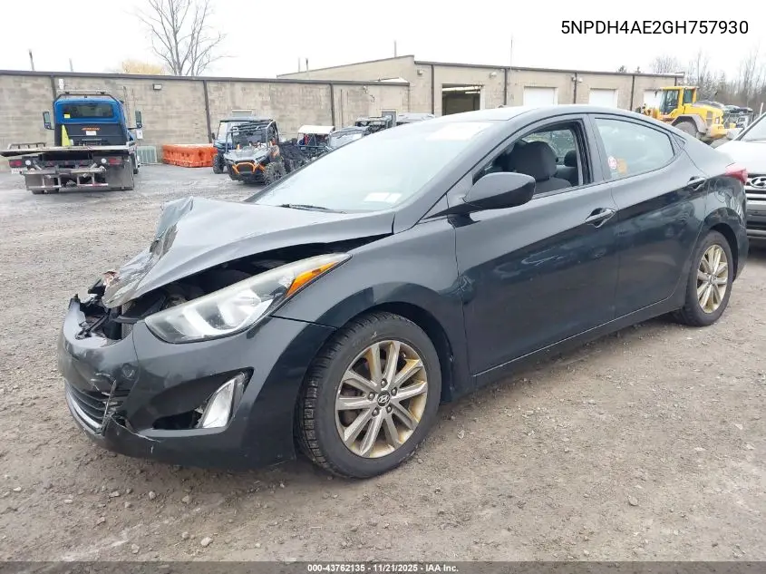 5NPDH4AE2GH757930 2016 Hyundai Elantra Se