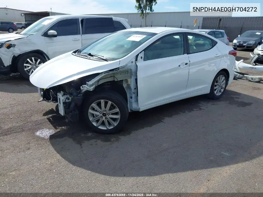 5NPDH4AE0GH704272 2016 Hyundai Elantra Se