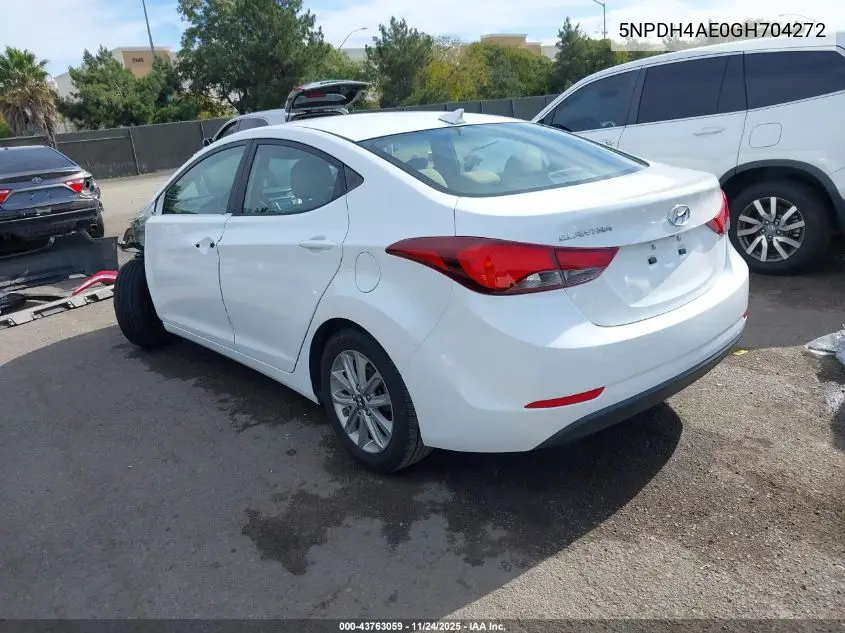 5NPDH4AE0GH704272 2016 Hyundai Elantra Se