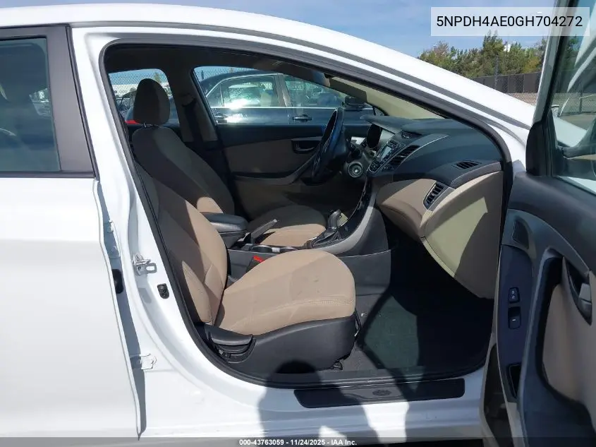 5NPDH4AE0GH704272 2016 Hyundai Elantra Se