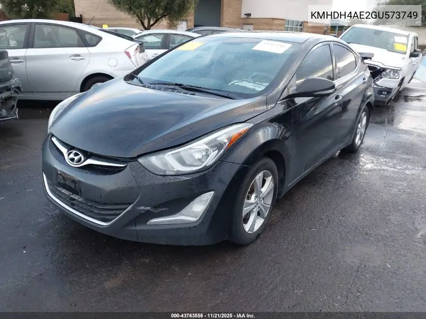 KMHDH4AE2GU573749 2016 Hyundai Elantra Value Edition