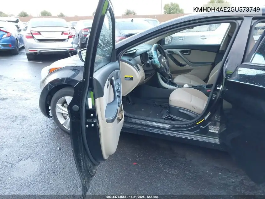 KMHDH4AE2GU573749 2016 Hyundai Elantra Value Edition