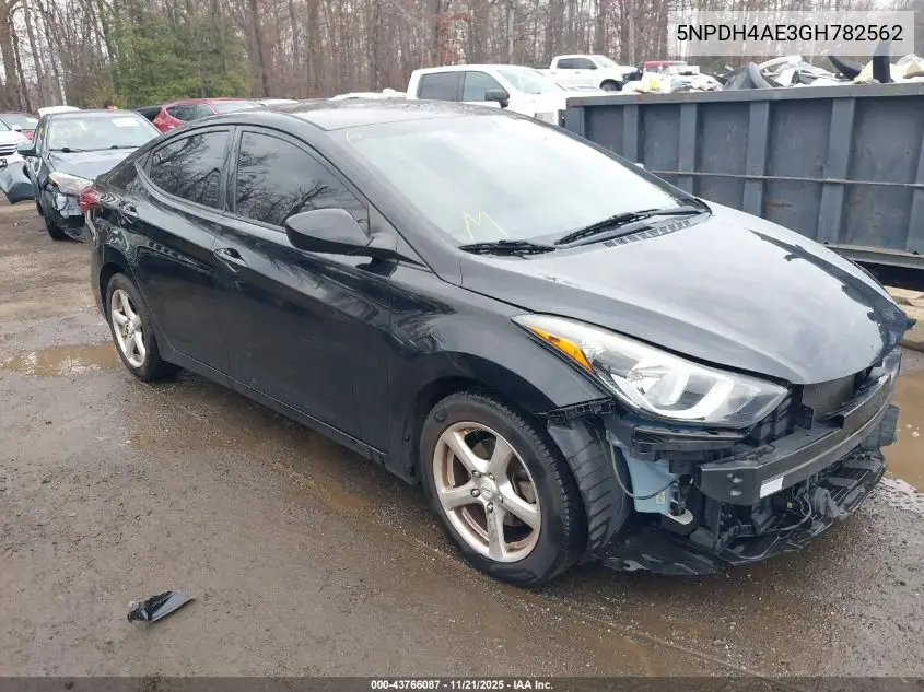 5NPDH4AE3GH782562 2016 Hyundai Elantra Se