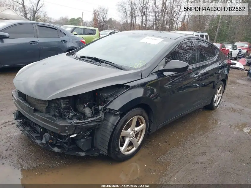 5NPDH4AE3GH782562 2016 Hyundai Elantra Se