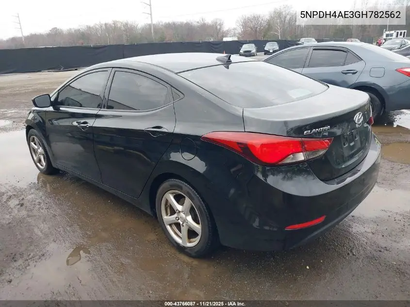 5NPDH4AE3GH782562 2016 Hyundai Elantra Se