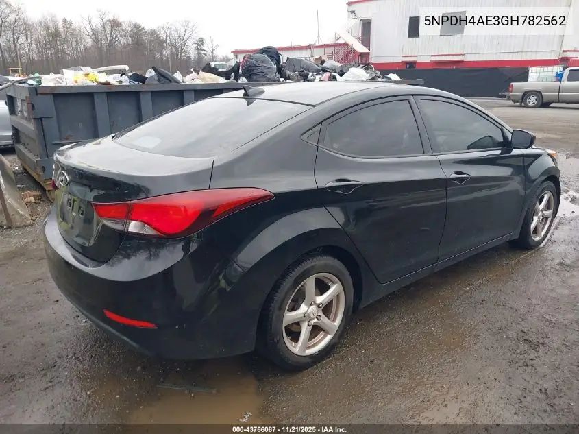 5NPDH4AE3GH782562 2016 Hyundai Elantra Se