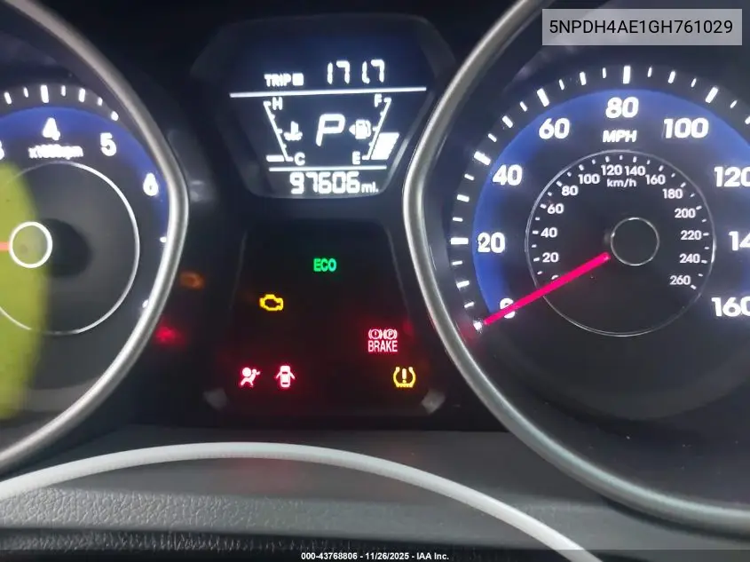 5NPDH4AE1GH761029 2016 Hyundai Elantra Se