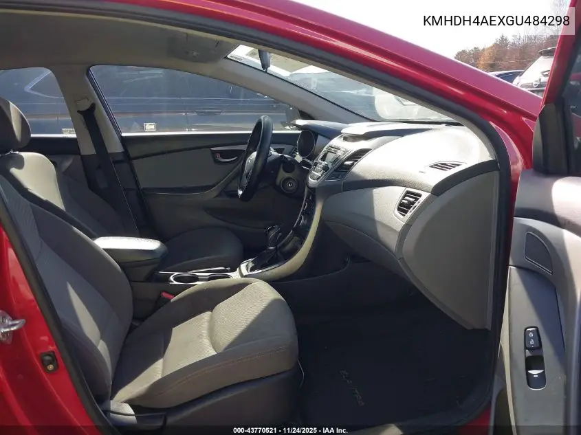 KMHDH4AEXGU484298 2016 Hyundai Elantra Se