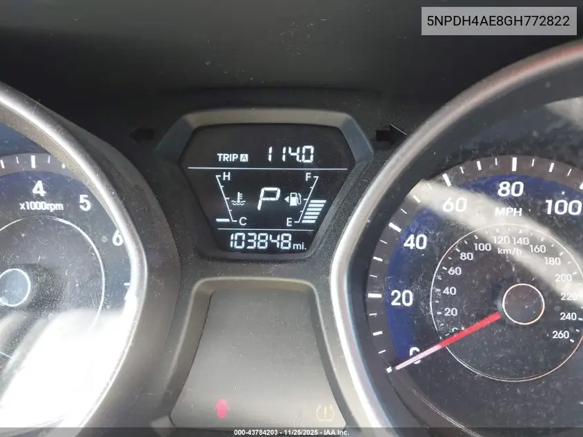 5NPDH4AE8GH772822 2016 Hyundai Elantra Se