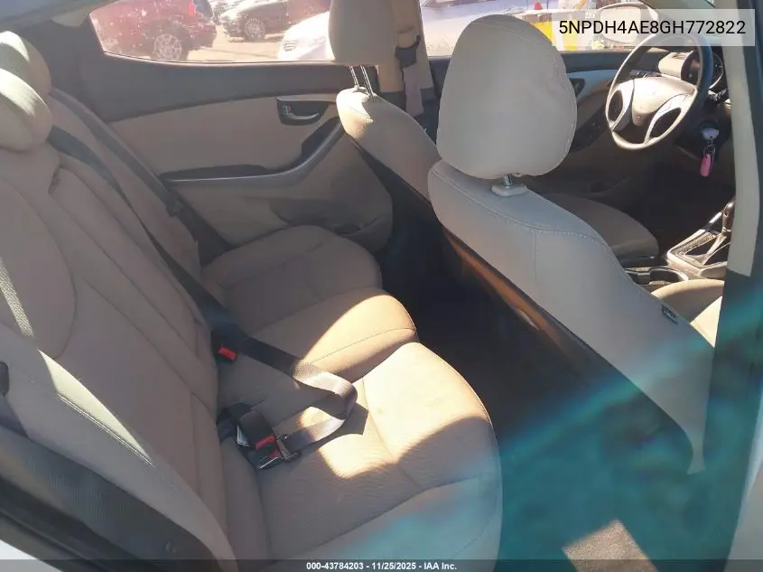 5NPDH4AE8GH772822 2016 Hyundai Elantra Se