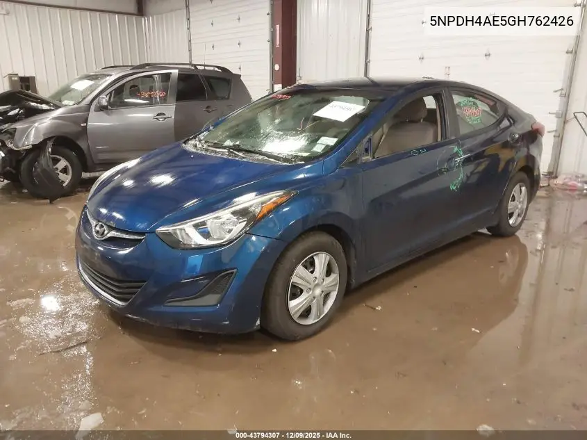 5NPDH4AE5GH762426 2016 Hyundai Elantra Se