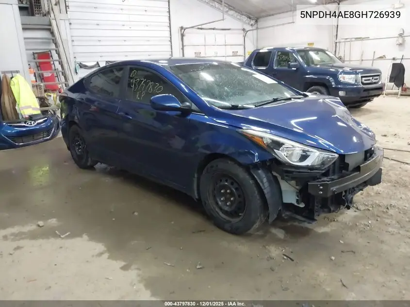 5NPDH4AE8GH726939 2016 Hyundai Elantra Se