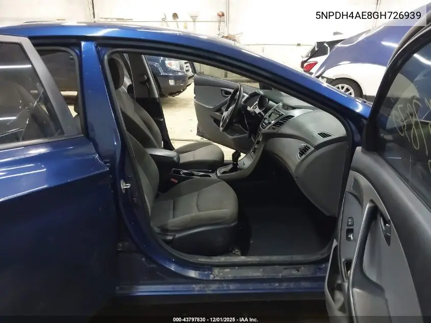 5NPDH4AE8GH726939 2016 Hyundai Elantra Se