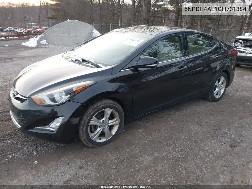 5NPDH4AE1GH731884 2016 Hyundai Elantra Value Edition