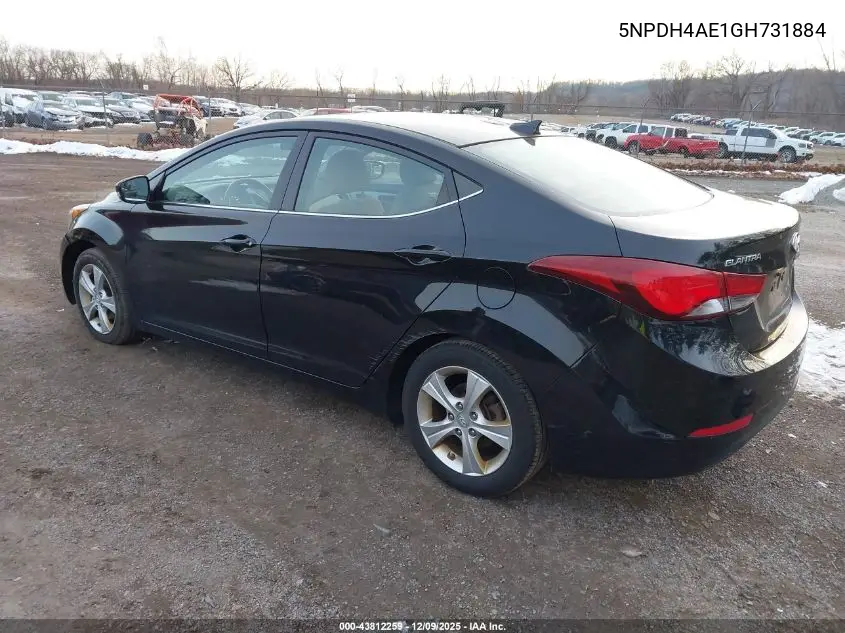 5NPDH4AE1GH731884 2016 Hyundai Elantra Value Edition
