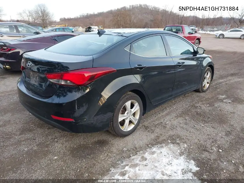 5NPDH4AE1GH731884 2016 Hyundai Elantra Value Edition