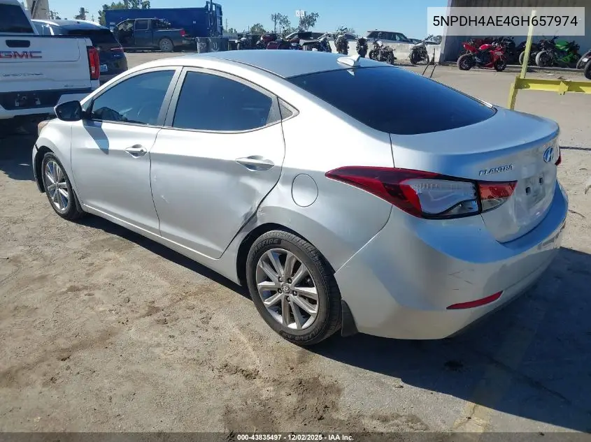 5NPDH4AE4GH657974 2016 Hyundai Elantra Se
