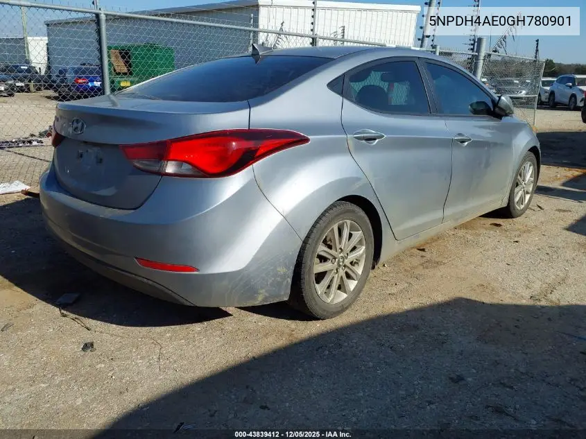 5NPDH4AE0GH780901 2016 Hyundai Elantra Se