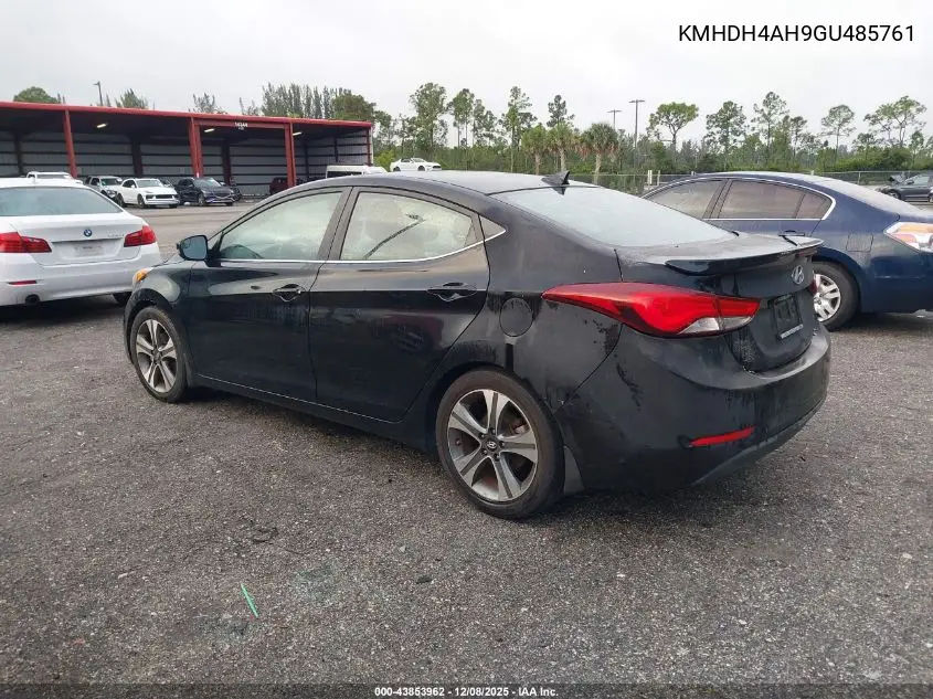 KMHDH4AH9GU485761 2016 Hyundai Elantra Sport
