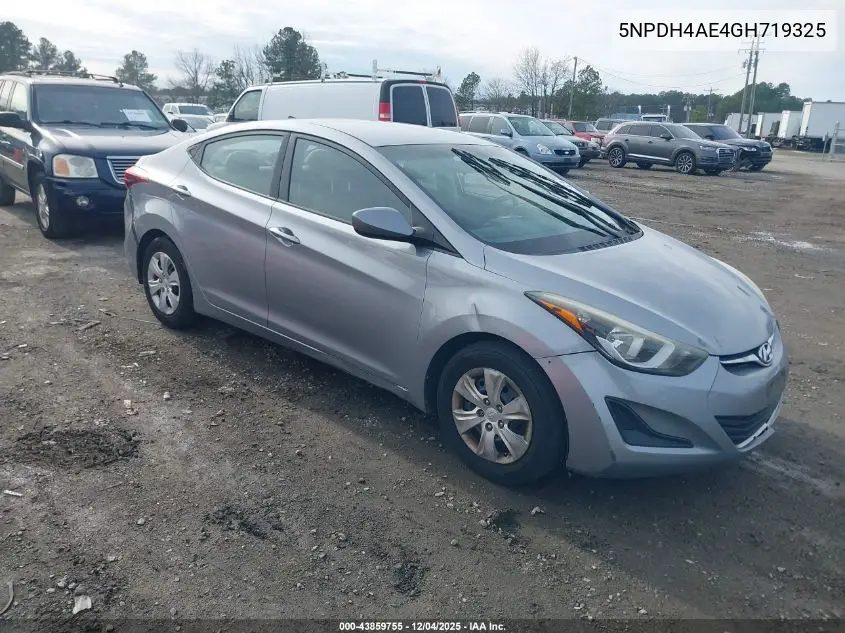 5NPDH4AE4GH719325 2016 Hyundai Elantra Se