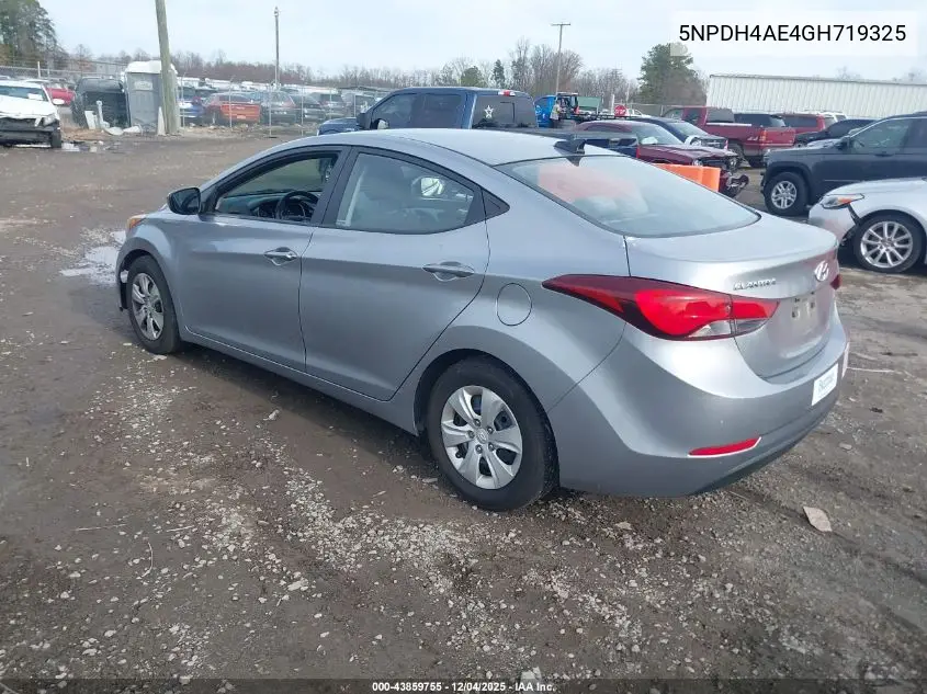 5NPDH4AE4GH719325 2016 Hyundai Elantra Se