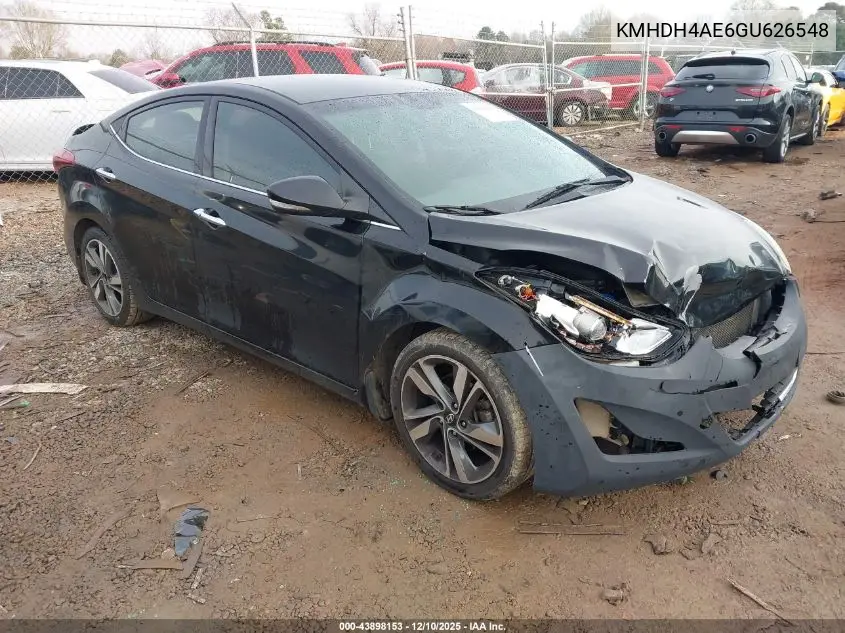 KMHDH4AE6GU626548 2016 Hyundai Elantra Limited
