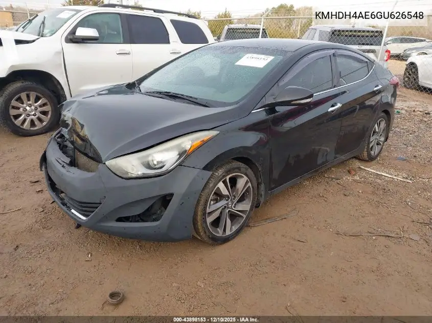KMHDH4AE6GU626548 2016 Hyundai Elantra Limited