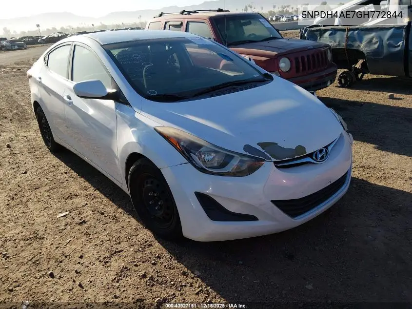 5NPDH4AE7GH772844 2016 Hyundai Elantra Se