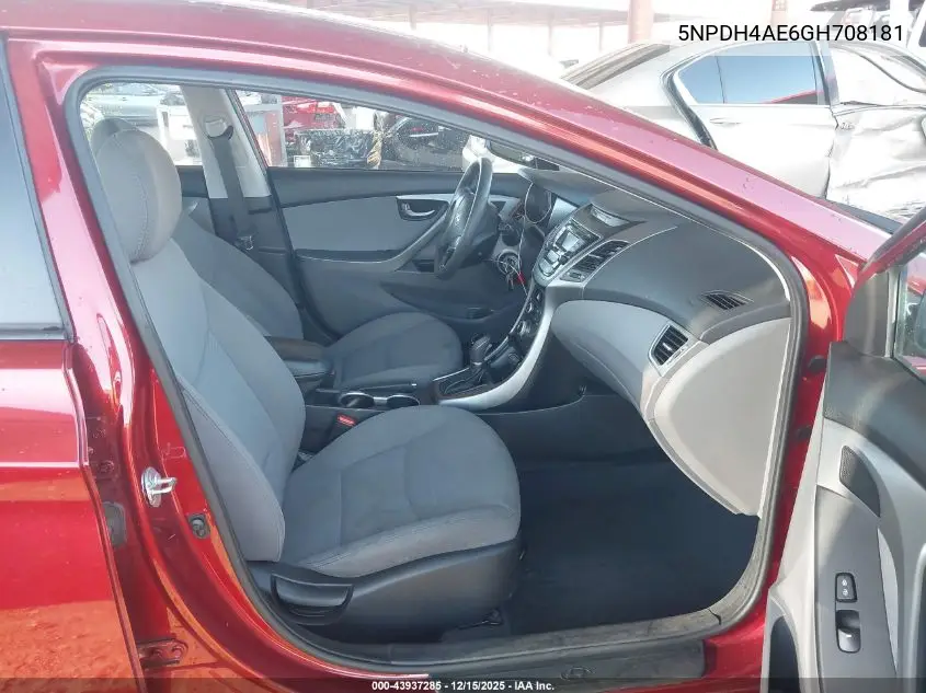 5NPDH4AE6GH708181 2016 Hyundai Elantra Se