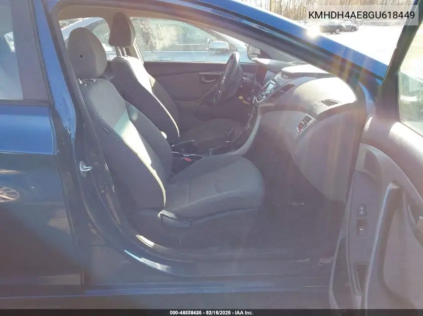KMHDH4AE8GU618449 2016 Hyundai Elantra Se