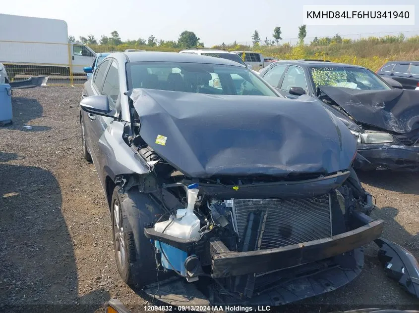 KMHD84LF6HU341940 2017 Hyundai Elantra Gl