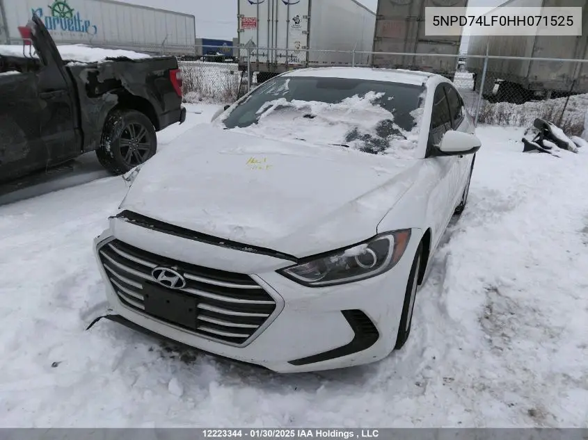 5NPD74LF0HH071525 2017 Hyundai Elantra Le