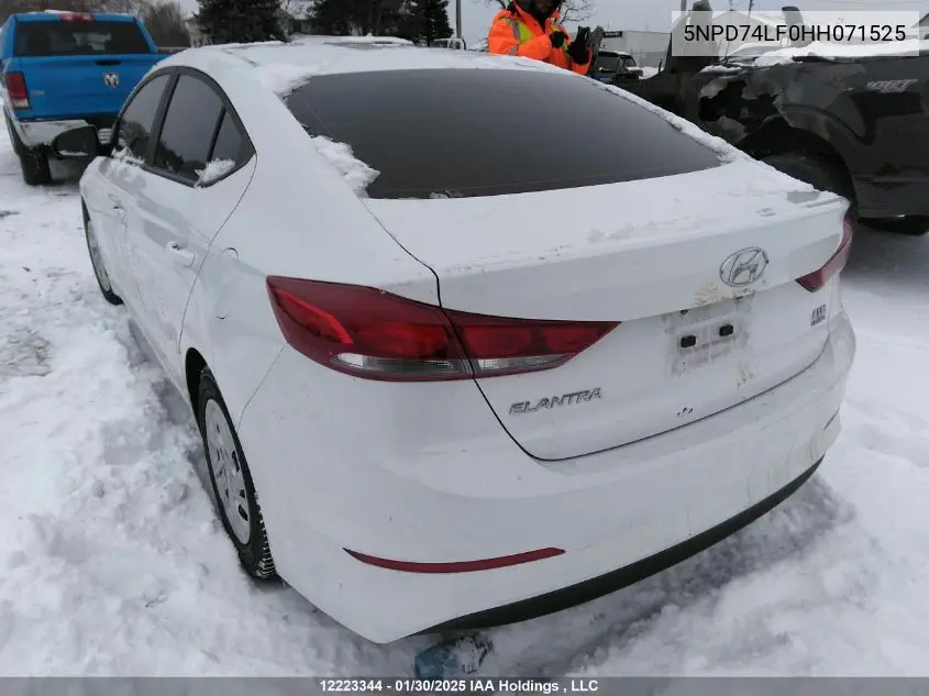 5NPD74LF0HH071525 2017 Hyundai Elantra Le