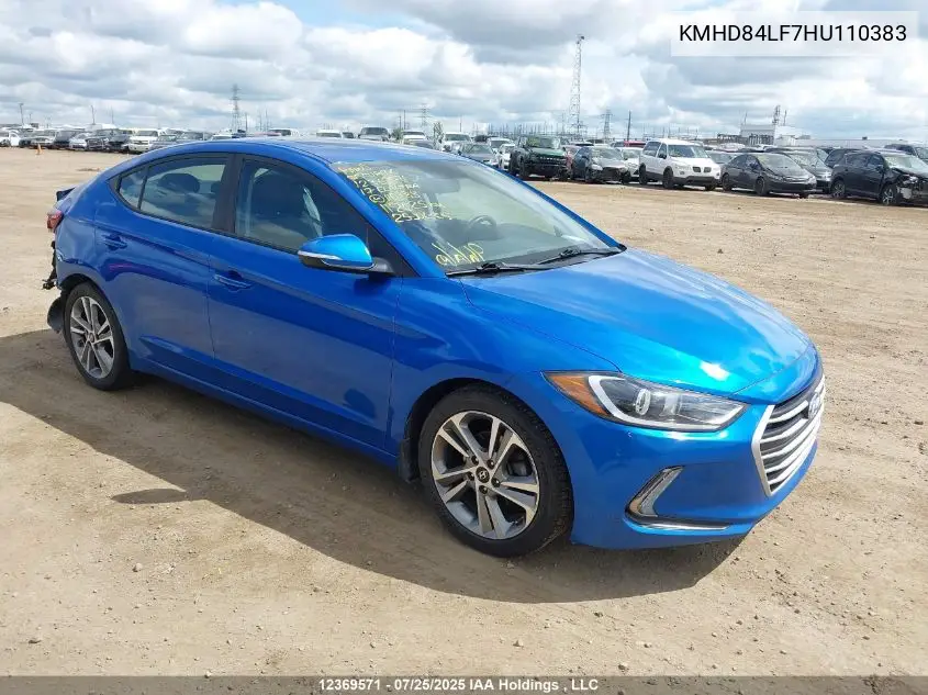 KMHD84LF7HU110383 2017 Hyundai Elantra Gls
