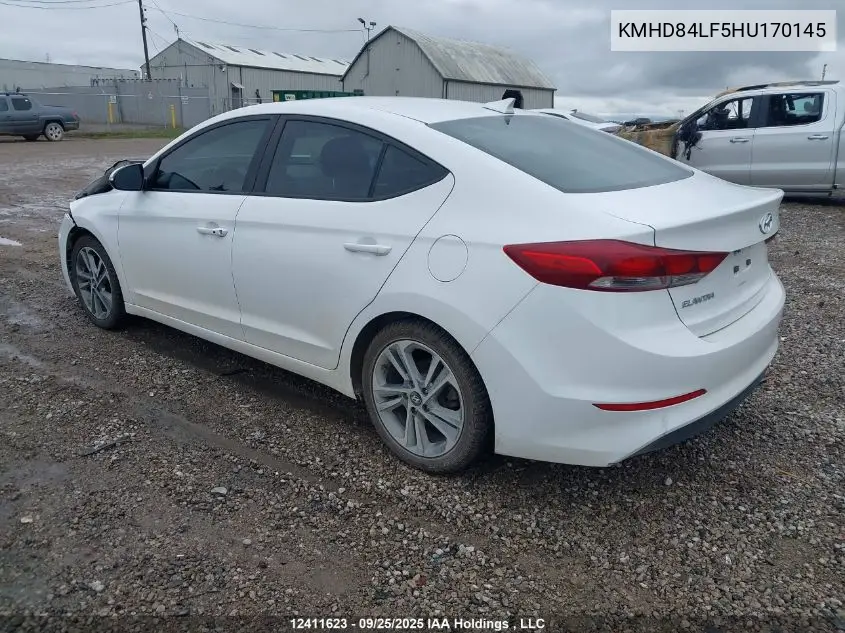 KMHD84LF5HU170145 2017 Hyundai Elantra Gls