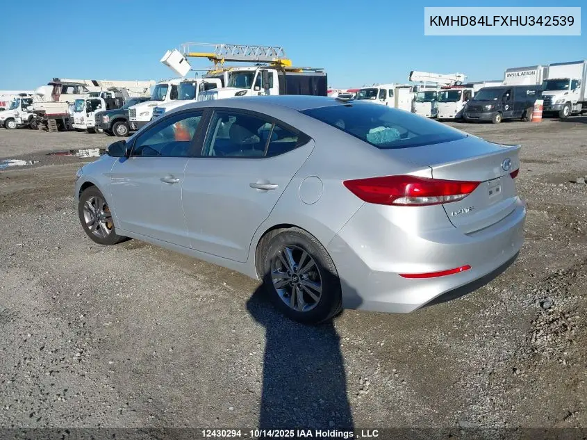 KMHD84LFXHU342539 2017 Hyundai Elantra Se/Value/Limited
