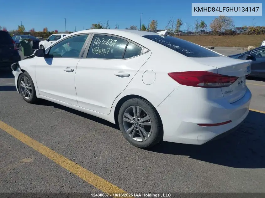 KMHD84LF5HU134147 2017 Hyundai Elantra