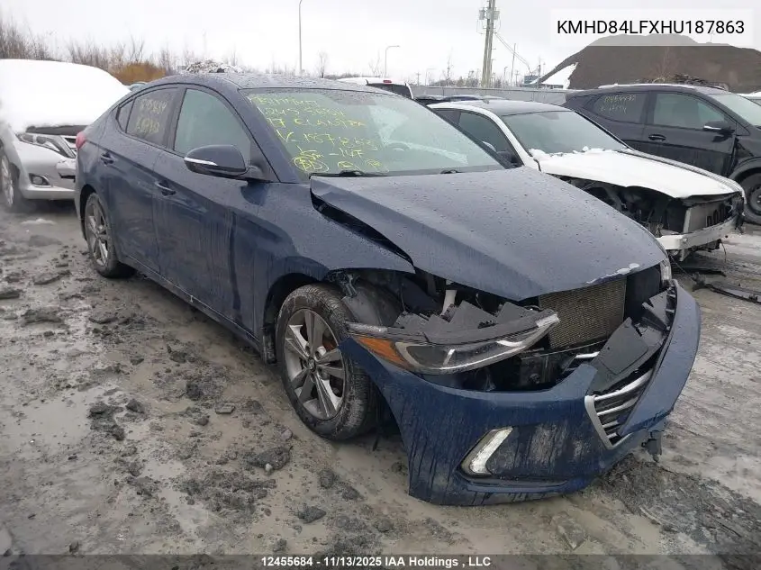 KMHD84LFXHU187863 2017 Hyundai Elantra Gl