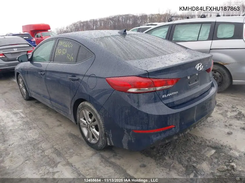 KMHD84LFXHU187863 2017 Hyundai Elantra Gl