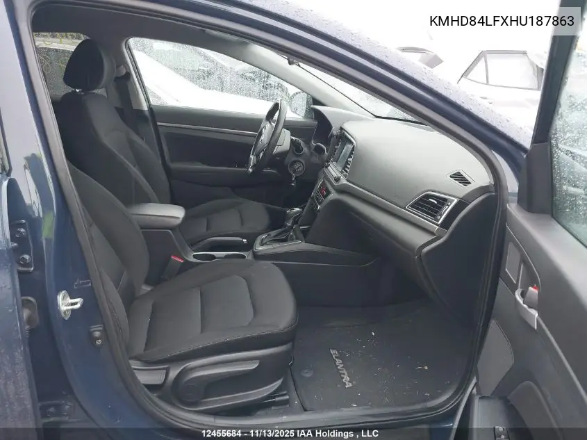 KMHD84LFXHU187863 2017 Hyundai Elantra Gl