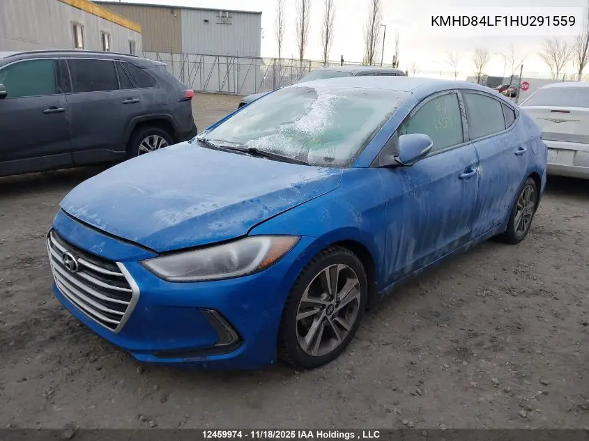 KMHD84LF1HU291559 2017 Hyundai Elantra Gls
