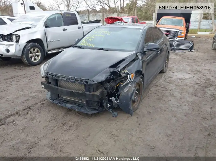 5NPD74LF9HH068915 2017 Hyundai Elantra L
