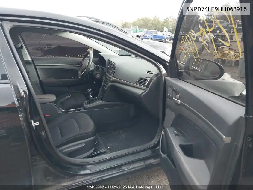 5NPD74LF9HH068915 2017 Hyundai Elantra L