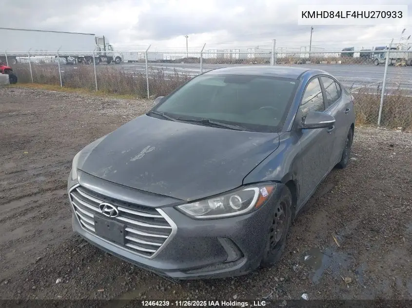 KMHD84LF4HU270933 2017 Hyundai Elantra Gl