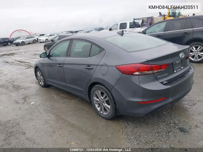 KMHD84LF6HU420511 2017 Hyundai Elantra